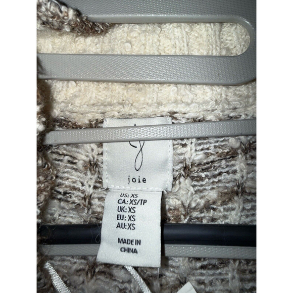 NWT Joie Hooded Aztec Open Long Cardigan Duster Nordic Wool Open Front XS - Picture 8 of 8